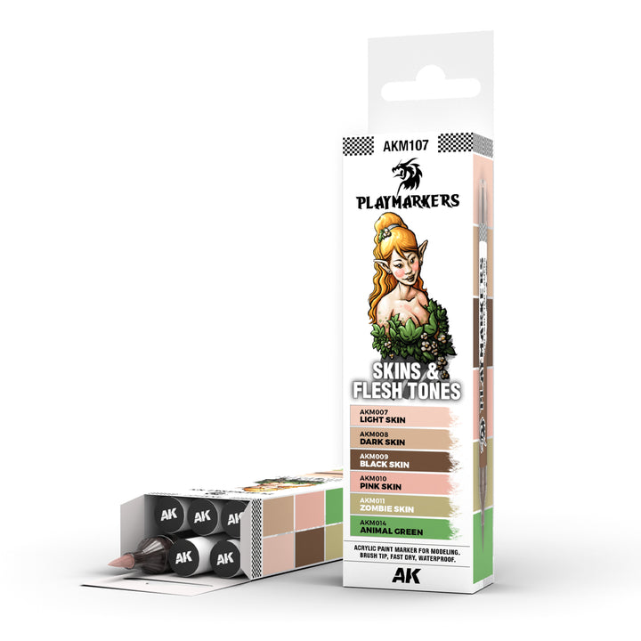 AK Interactive - Playmarkers Set: Skin & Flesh Tones